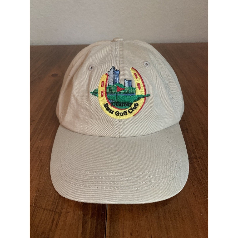 Killarney Ross Golf Club Strapback Hat Beige Cap Icon Europe Brand Ireland Horse